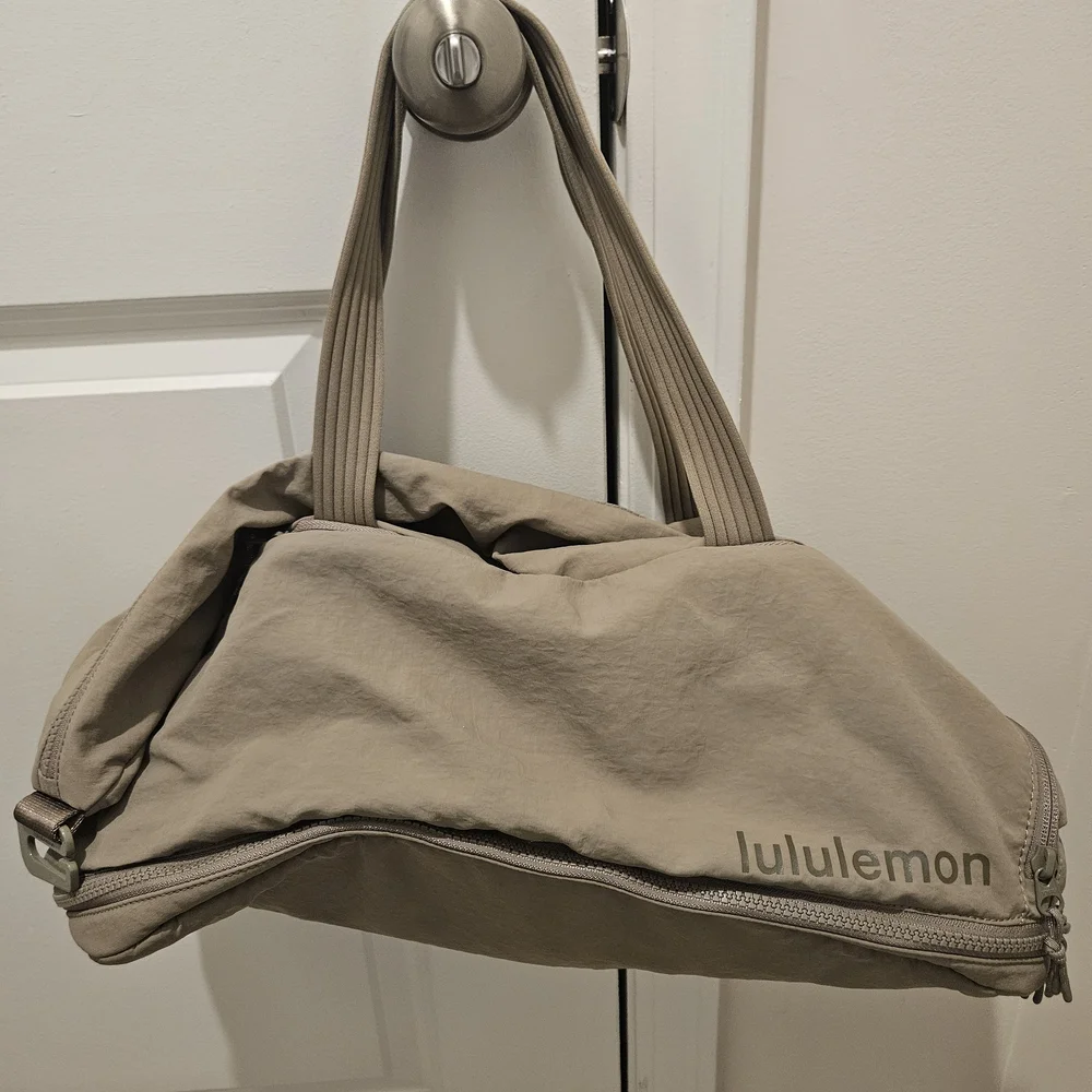lululemon athletica Taupe Duffel Tote Bag